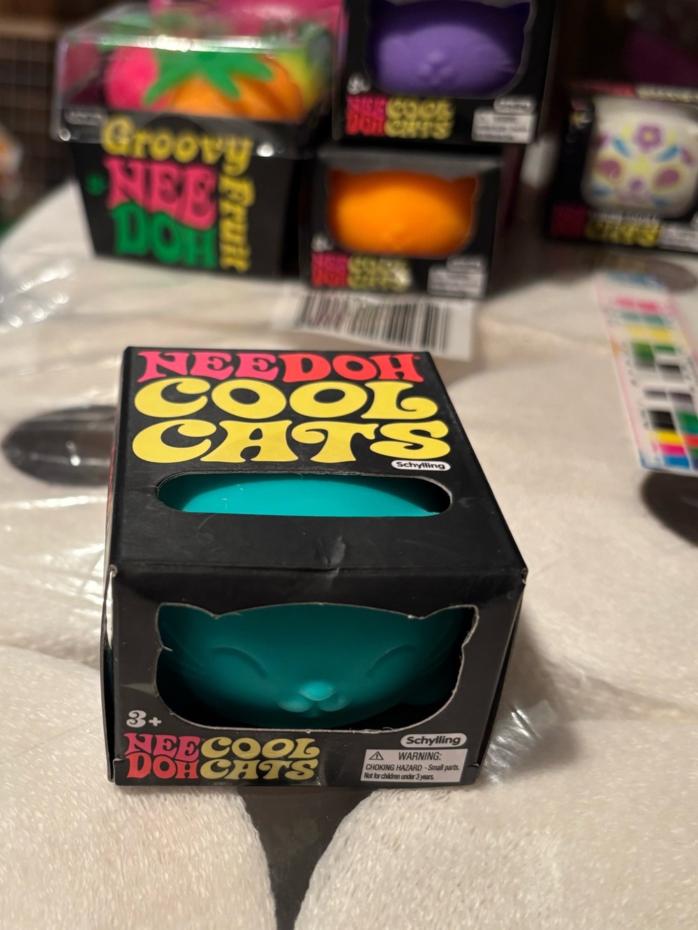 Needoh Cool Cats Teal Cat Squishy Toy